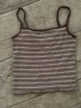 Cotton on striped crop tank x small